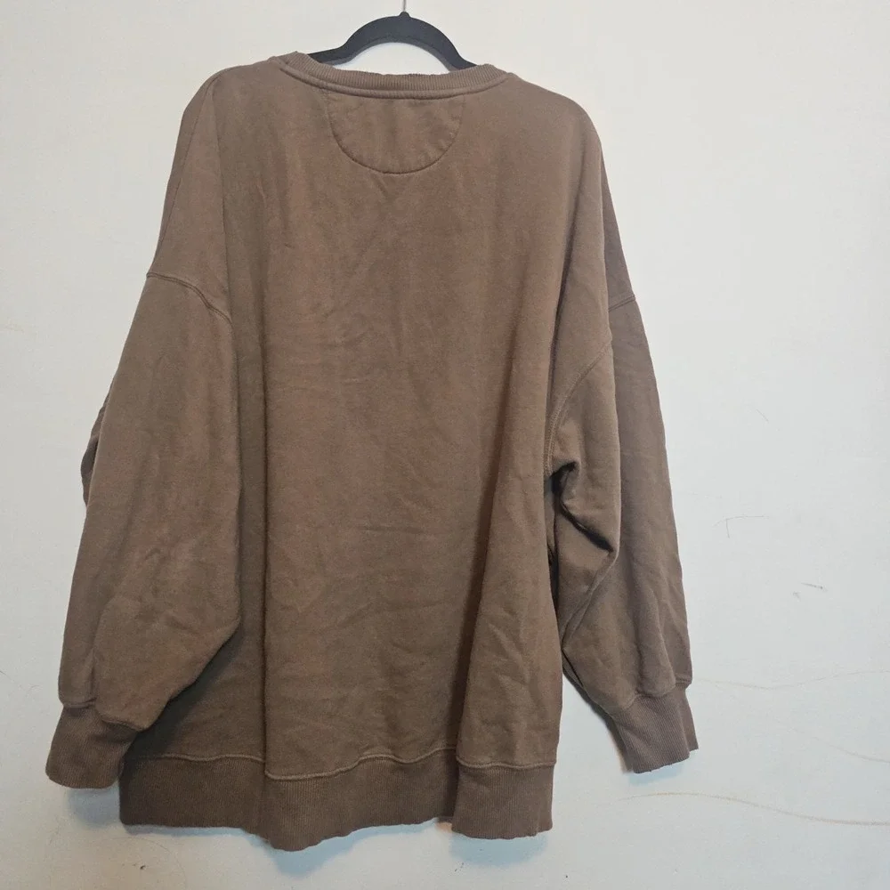 AE Halloween Graphic Skeleton Halloween Crewneck XXL Camel Sweatshirt Soft Cozy - Picture 9 of 9